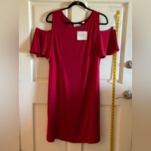 NWT Belle  red cut out sleeve dress